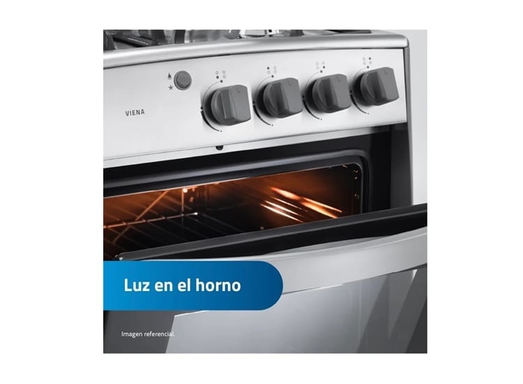 COCINA INDURAMA VIENA QUARZO CROMA 4 HORNILLAS - 6