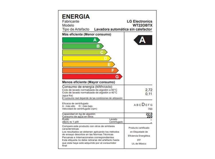 LAVADORA LG 22 KG CON AI DD CICLO PETCARE Y TURBOWASH WT22OBTX ONYX NEGRO - 8