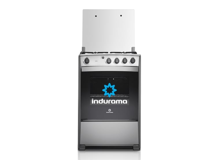 COCINA A GAS INDURAMA 4 QUEMADORES CORUÑA QUARZO CROMA - 1
