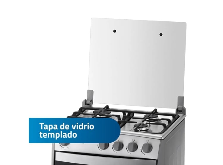 COCINA A GAS INDURAMA 4 QUEMADORES CORUÑA QUARZO CROMA - 4
