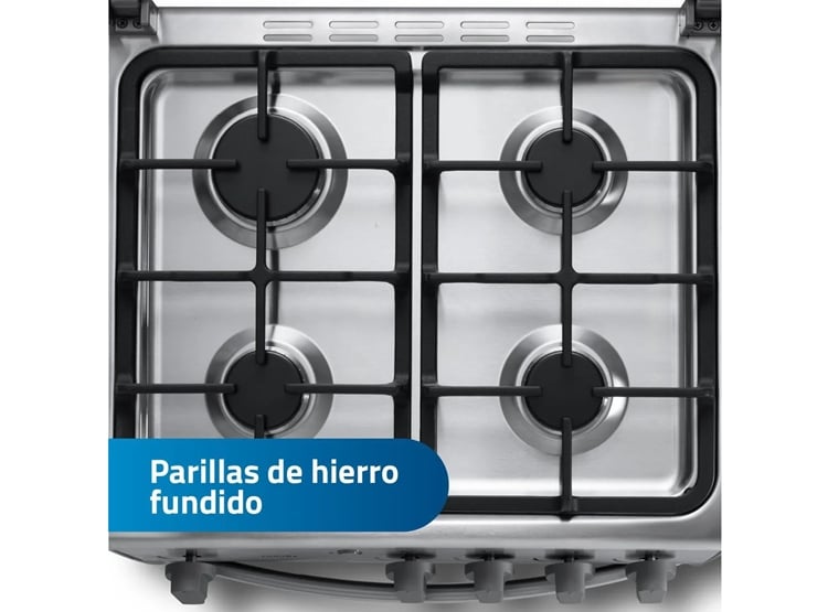 COCINA A GAS INDURAMA 4 QUEMADORES CORUÑA QUARZO CROMA - 5