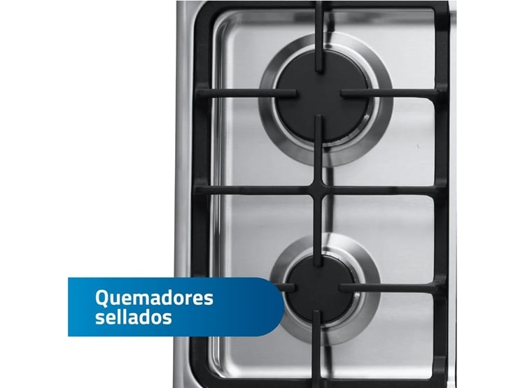 COCINA A GAS INDURAMA 4 QUEMADORES CORUÑA QUARZO CROMA - 7