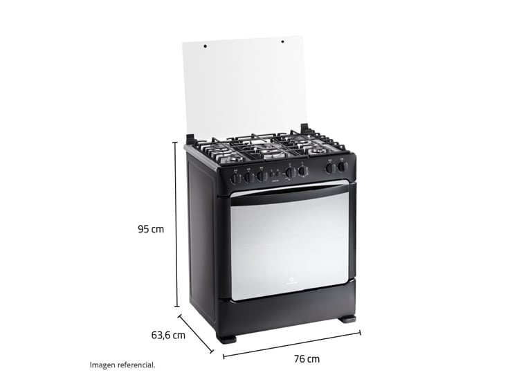 COCINA A GAS INDURAMA BORGOÑA ZAFIRO 5Q - 5