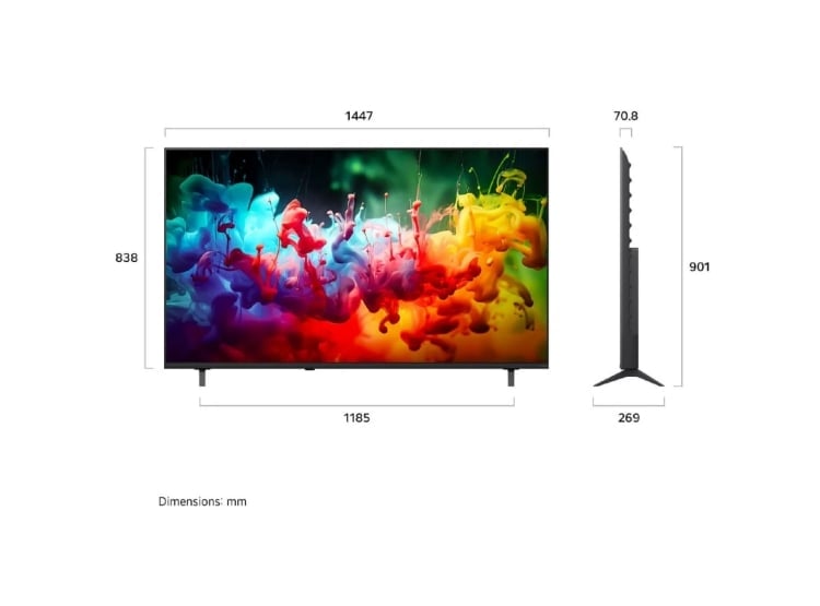 TELEVISOR LG 65” QNED AI MINI LED 4K UHD 65QNED70BSA 2026 + PELOTA GRATIS - 3