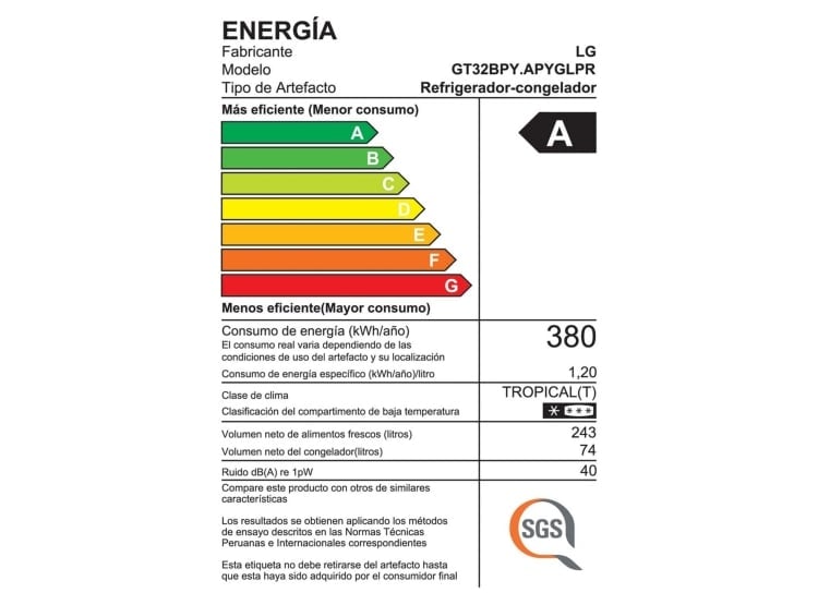 REFRIGERADORA LG TOP FREEZER 317L SMART INVERTER MULTI AIR FLOW GT32BPY SILVER - 9