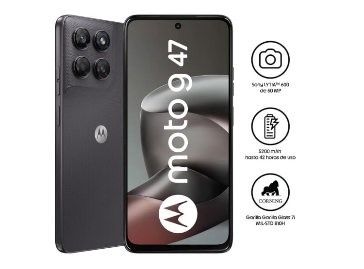 CELULAR MOTOROLA G47 6.7” 4GB RAM 128GB GRIS DESBLOQUEADO - 2