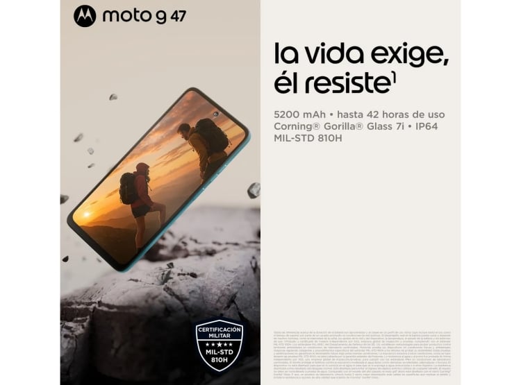 CELULAR MOTOROLA G47 6.7” 4GB RAM 128GB GRIS DESBLOQUEADO - 5