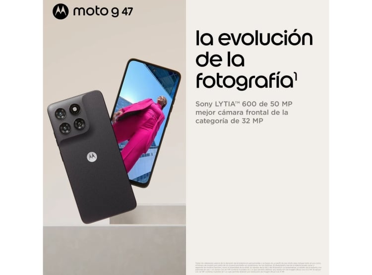 CELULAR MOTOROLA G47 6.7” 4GB RAM 128GB GRIS DESBLOQUEADO - 6