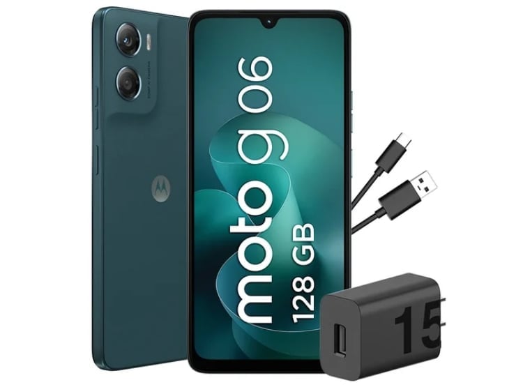 CELULAR MOTOROLA G06 6.9” 4GB RAM 128GB AZUL DESBLOQUEADO - 1
