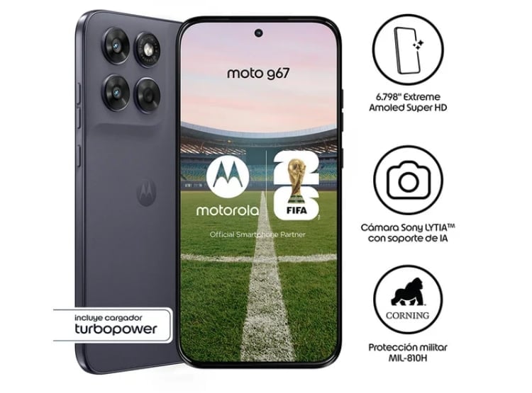 CELULAR MOTOROLA G67 6.8” 4GB RAM 256GB GRIS DESBLOQUEADO - 2
