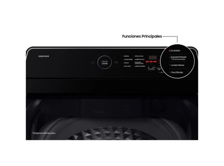 LAVADORA SAMSUNG ECOBUBBLE 13KG GRIS GRAFITO WA40F13E4CPE - 5