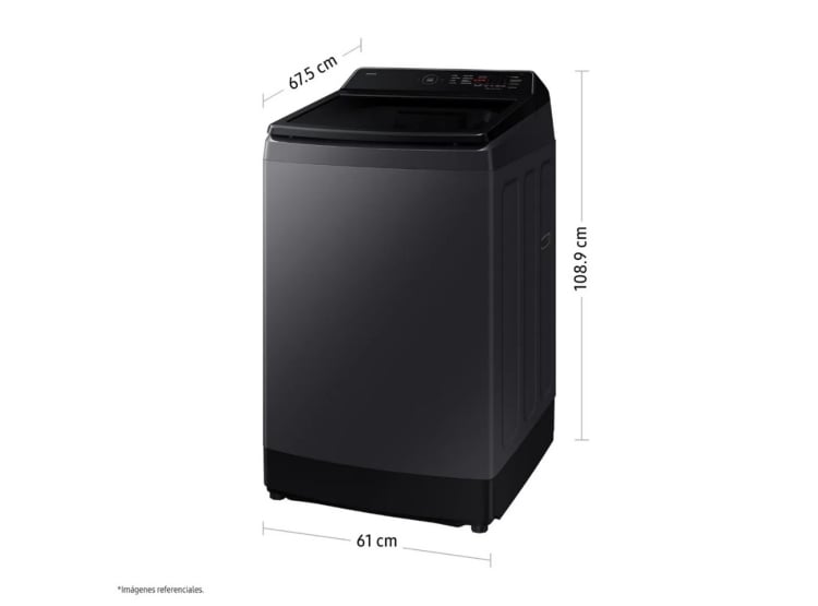 LAVADORA SAMSUNG ECOBUBBLE 15KG GRIS GRAFITO WA40F15E4CPE - 3