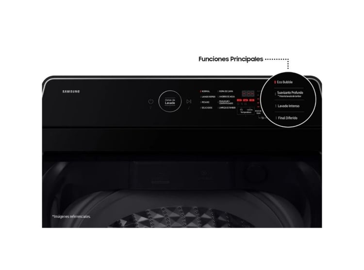 LAVADORA SAMSUNG ECOBUBBLE 15KG GRIS GRAFITO WA40F15E4CPE - 5