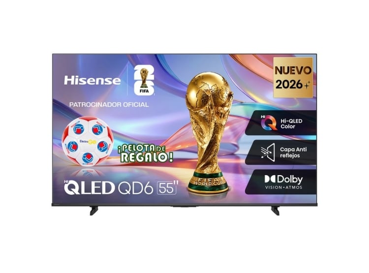 TELEVISOR HISENSE HI-QLED 4K MATE 55' 55QD68SG GOOGLE TV (2026) + PELOTA GRATIS - 1