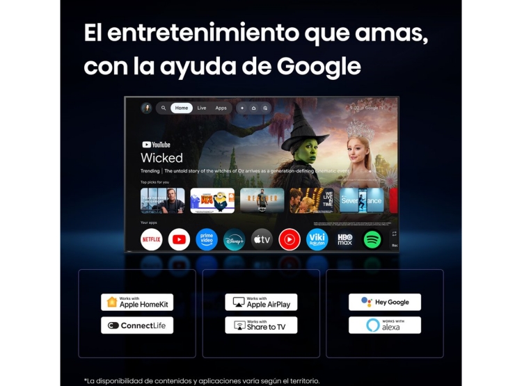 TELEVISOR HISENSE HI-QLED 4K MATE 55' 55QD68SG GOOGLE TV (2026) + PELOTA GRATIS - 6