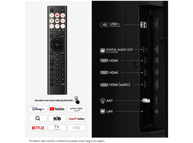 TELEVISOR HISENSE SMART TV 65” HI-QLED 4K UHD VIDAA 65QD5SV + PELOTA GRATIS - 10