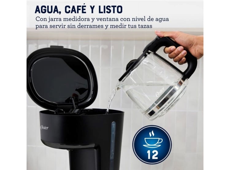 CAFETERA OSTER 12TZ DE FILTRO REUTILIZABLE BVSTDCS121B-053 - 6