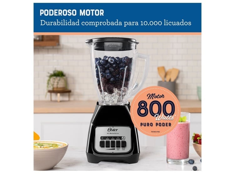LICUADORA OSTER KALIMAN 2V 800W BOTONES NEGRA BLSTKAGBPB-053 - 4