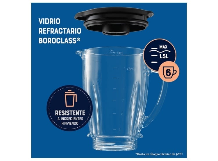LICUADORA OSTER KALIMAN 2V 800W BOTONES NEGRA BLSTKAGBPB-053 - 5