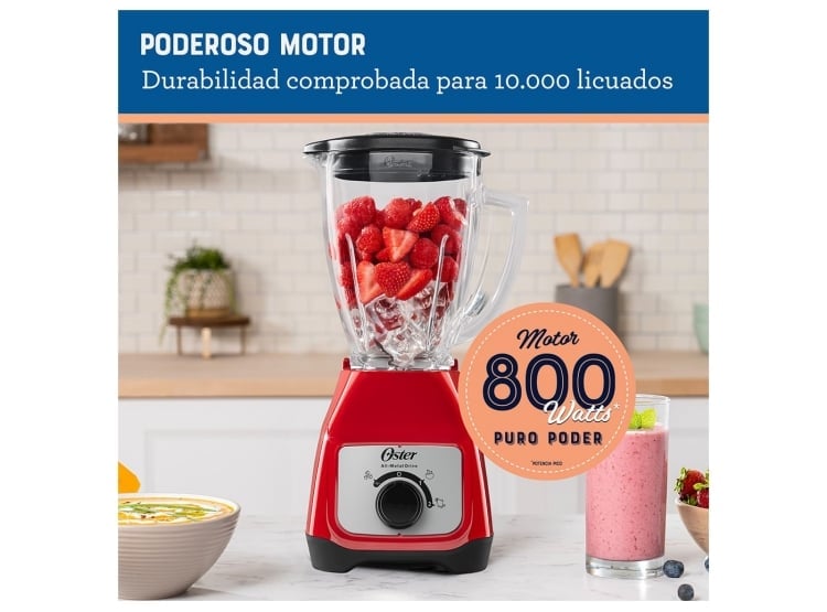 LICUADORA OSTER C/VASO DE VIDRIO Y CONTROL DE PERILLA BLSTKAGRRD-053 - 4
