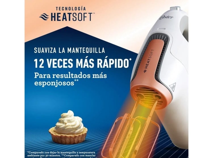 BATIDORA DE MANO OSTER TECNOLOGÍA HEATSOFT FPSTHMAMR-053 - 3