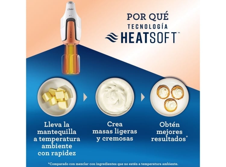 BATIDORA DE MANO OSTER TECNOLOGÍA HEATSOFT FPSTHMAMR-053 - 4