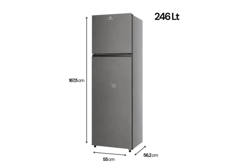 REFRIGERADORA CROMA TOP MOUNT 246L RI-389I INDURAMA - 2