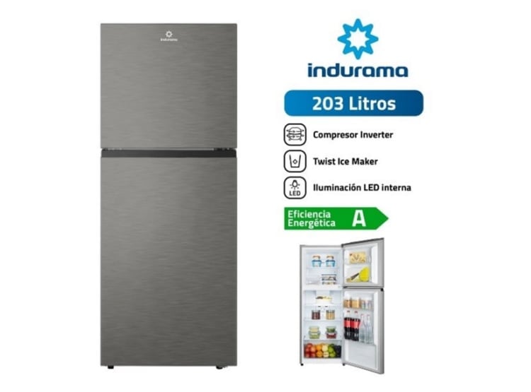 REFRIGERADORA INDURAMA 203L TOP MOUNT RI-359I CROMA - 1