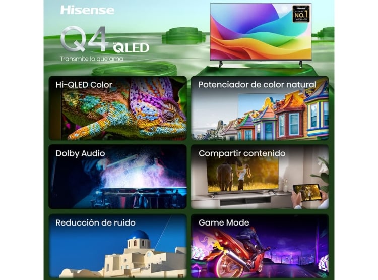 TELEVISOR SMART TV HISENSE 40Q4SV QLED FHD - 2