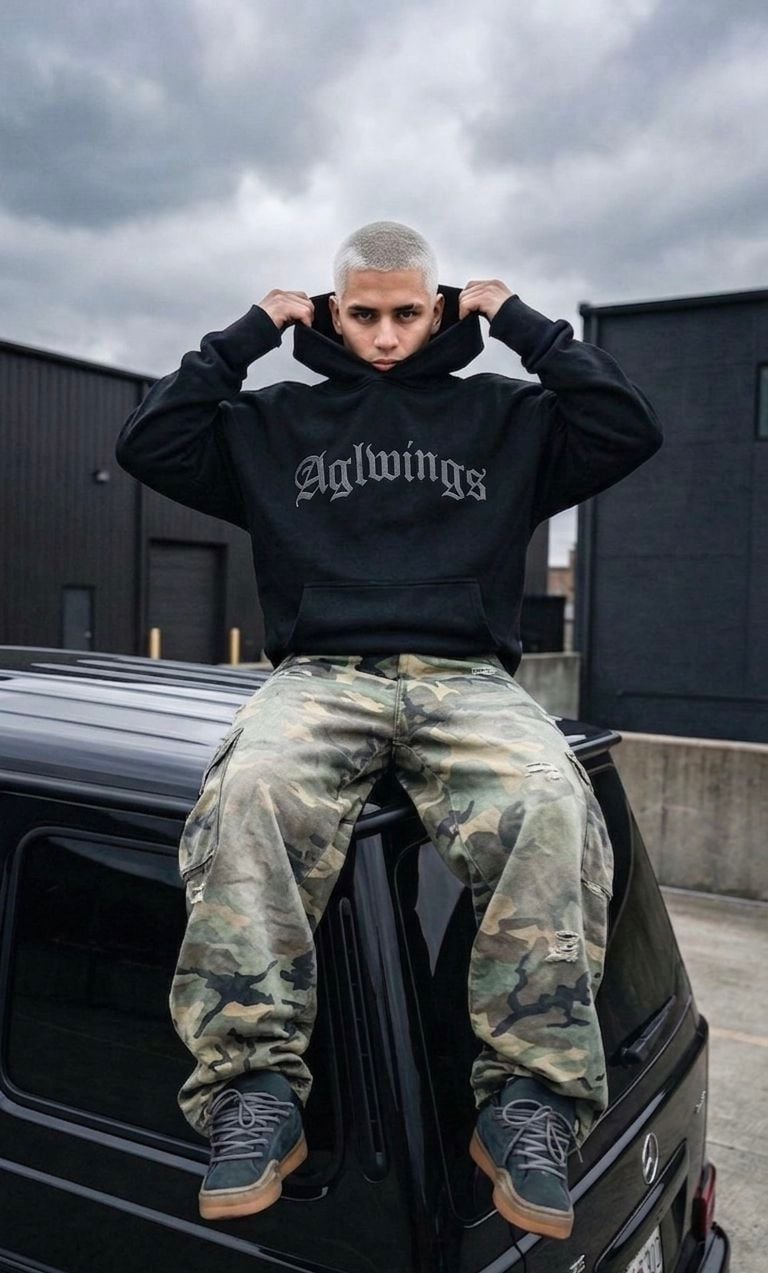 POLERA AGLWINGS OVERSIZE ANGEELL WINGS NEGRO. - 1