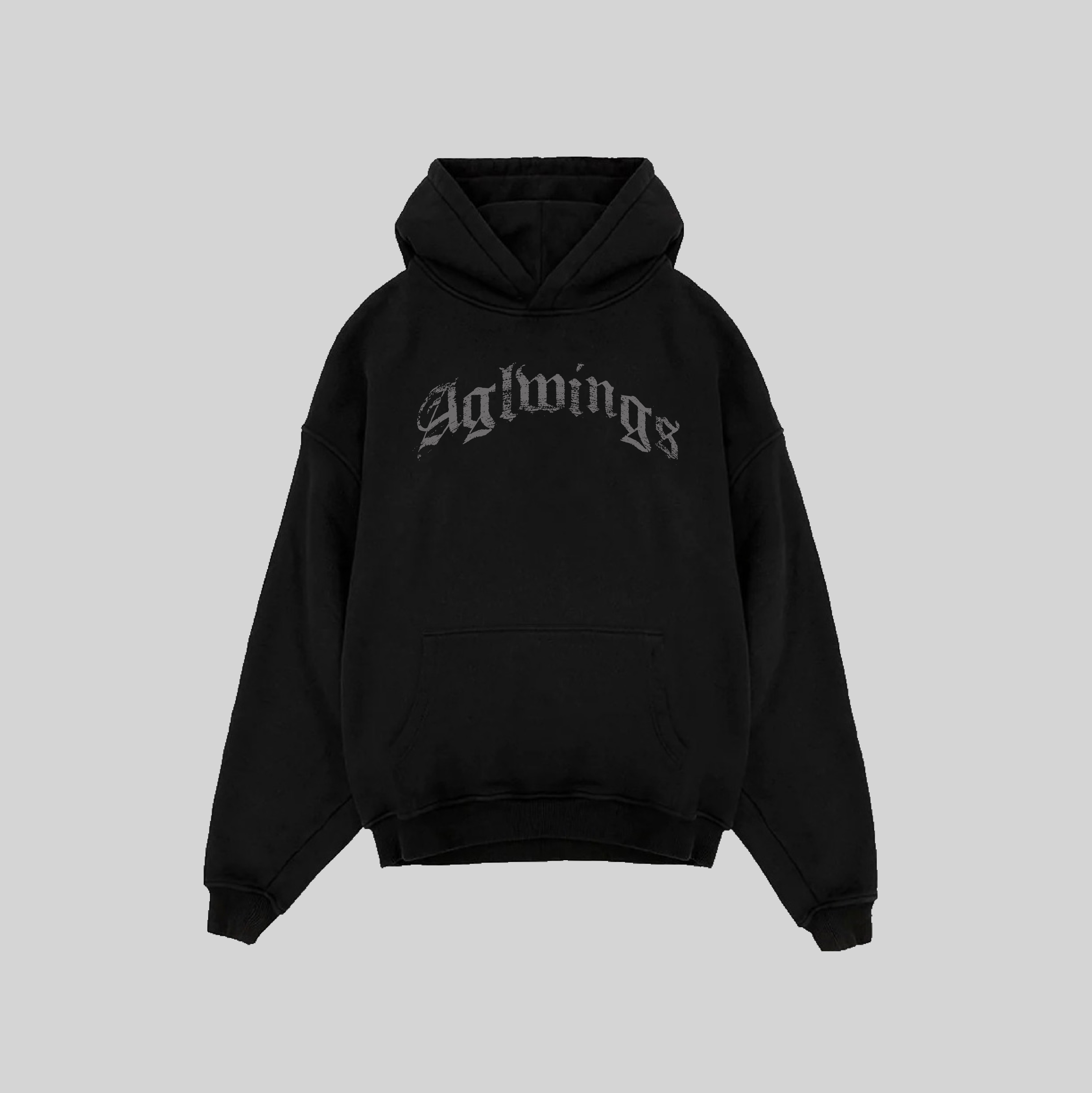 POLERA AGLWINGS OVERSIZE ANGEELL WINGS NEGRO. - 2