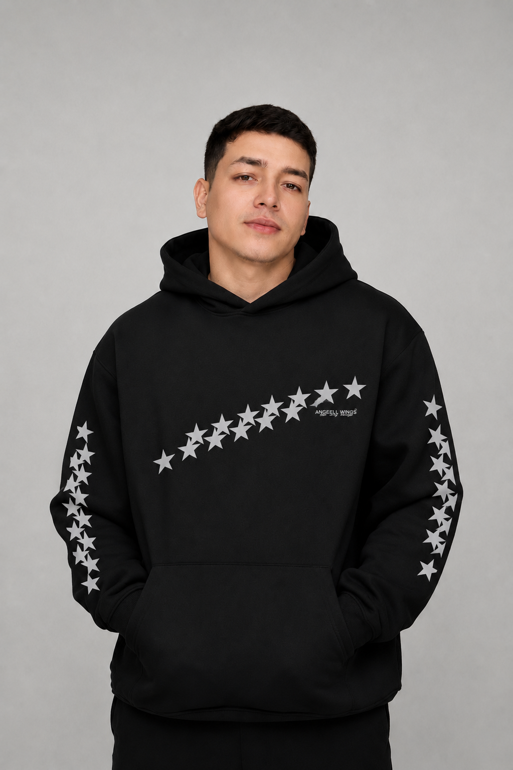 POLERA MAGALLANES OVERSIZE ANGEELL WINGS NEGRO. - 1