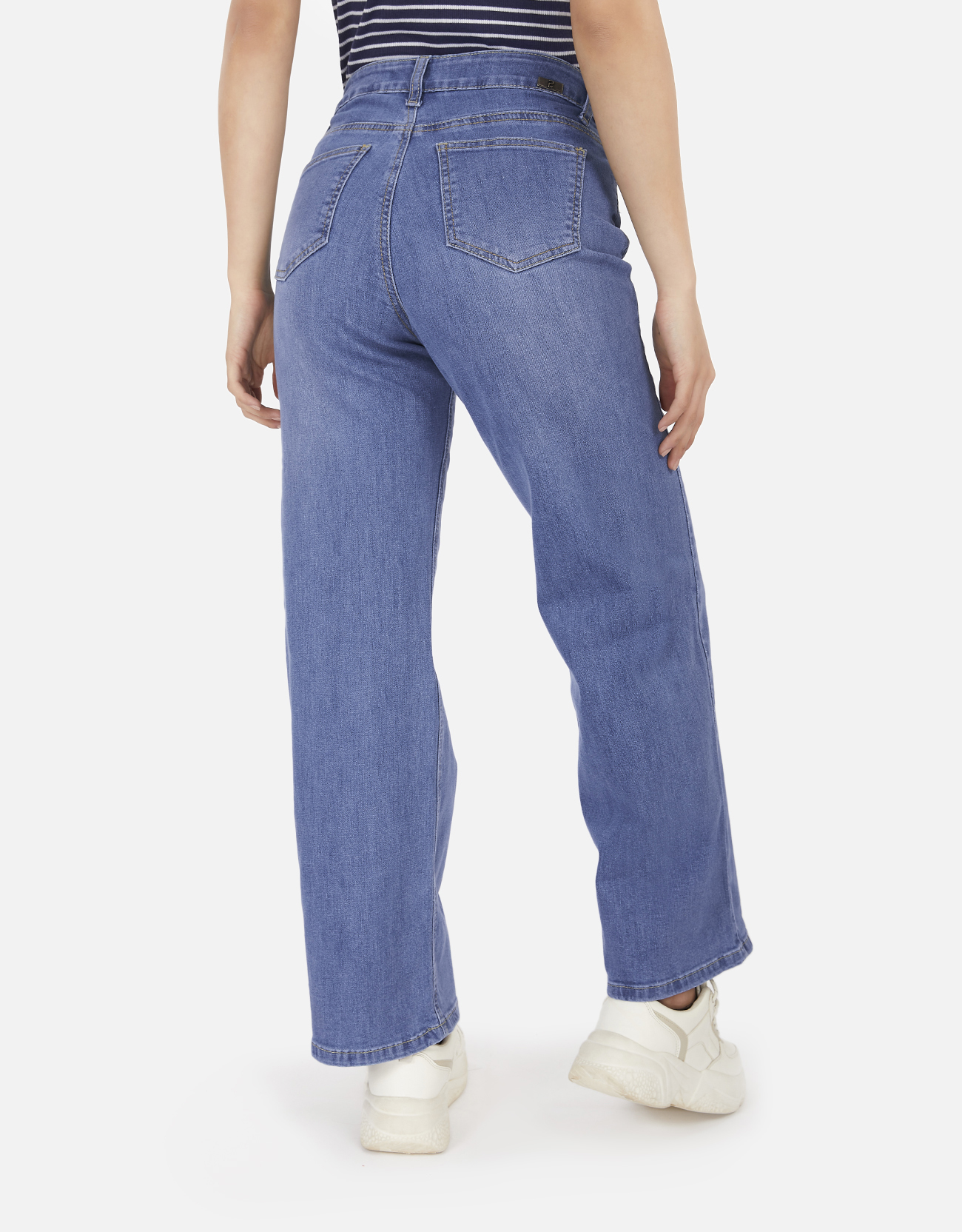 JEANS MUJER PIEERS AZUL KALILA PANTALÓN TIRO ALTO WIDE LEG - 2