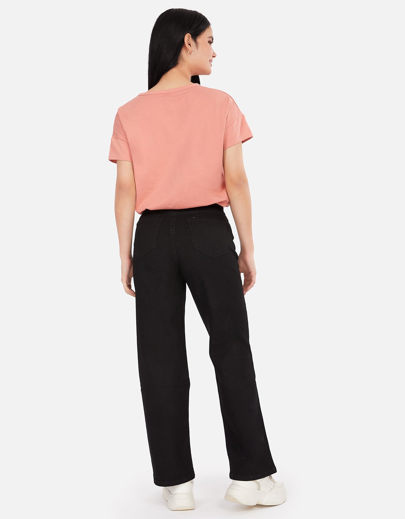 JEANS MUJER PIEERS NEGRO KALILA PANTALÓN TIRO ALTO WIDE LEG - 5