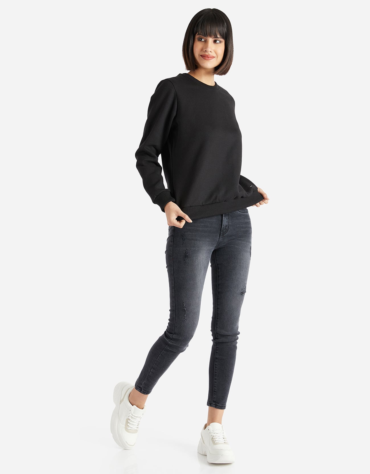POLERA MUJER PIEERS NEGRO SANIA REGULAR FIT - 3