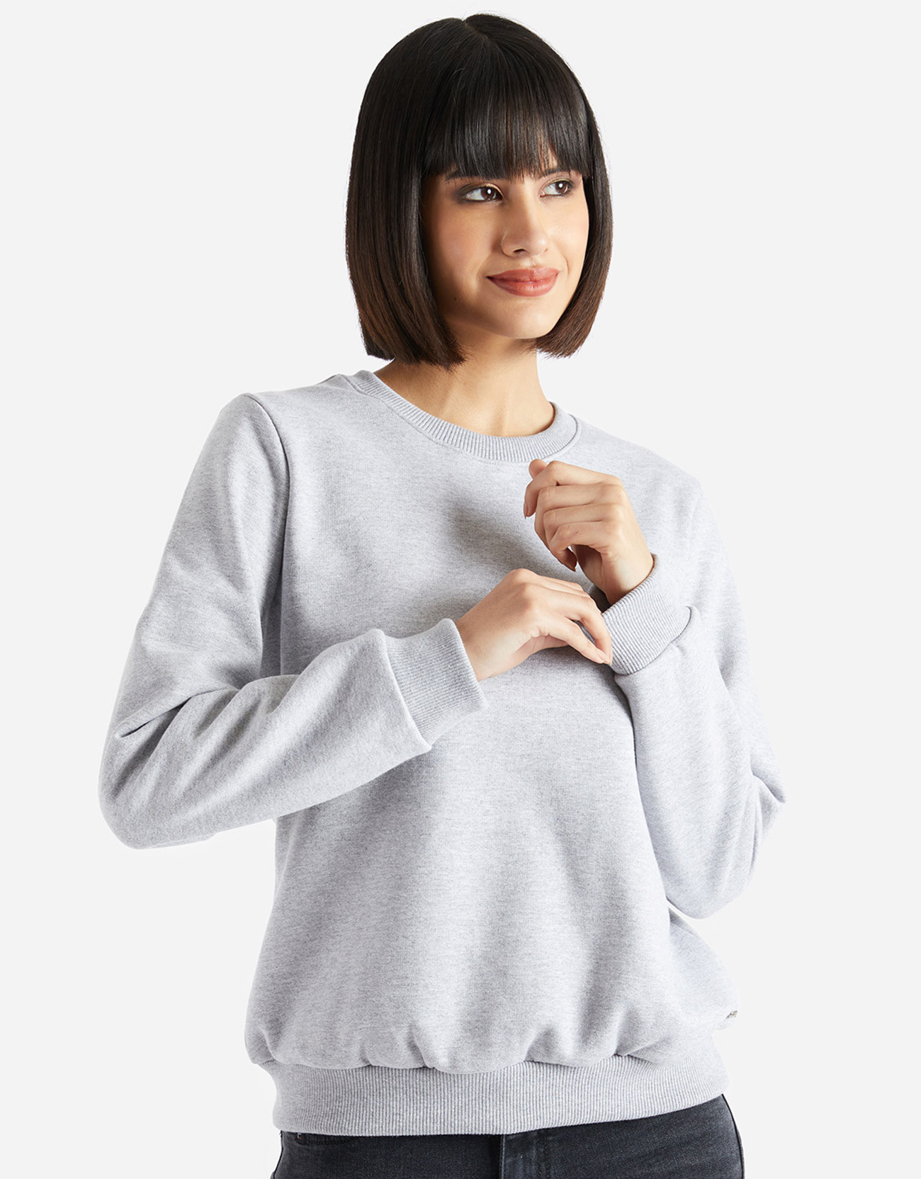 POLERA MUJER PIEERS GRIS SANIA REGULAR FIT - 1