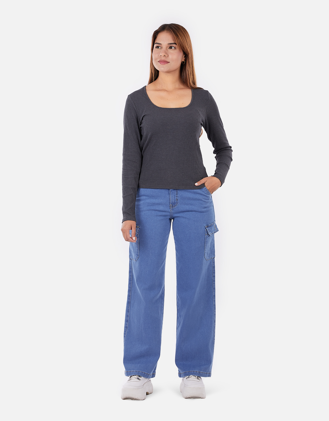 POLO MUJER PIEERS GRIS OSCURO MIRAGE SLIM FIT - 4