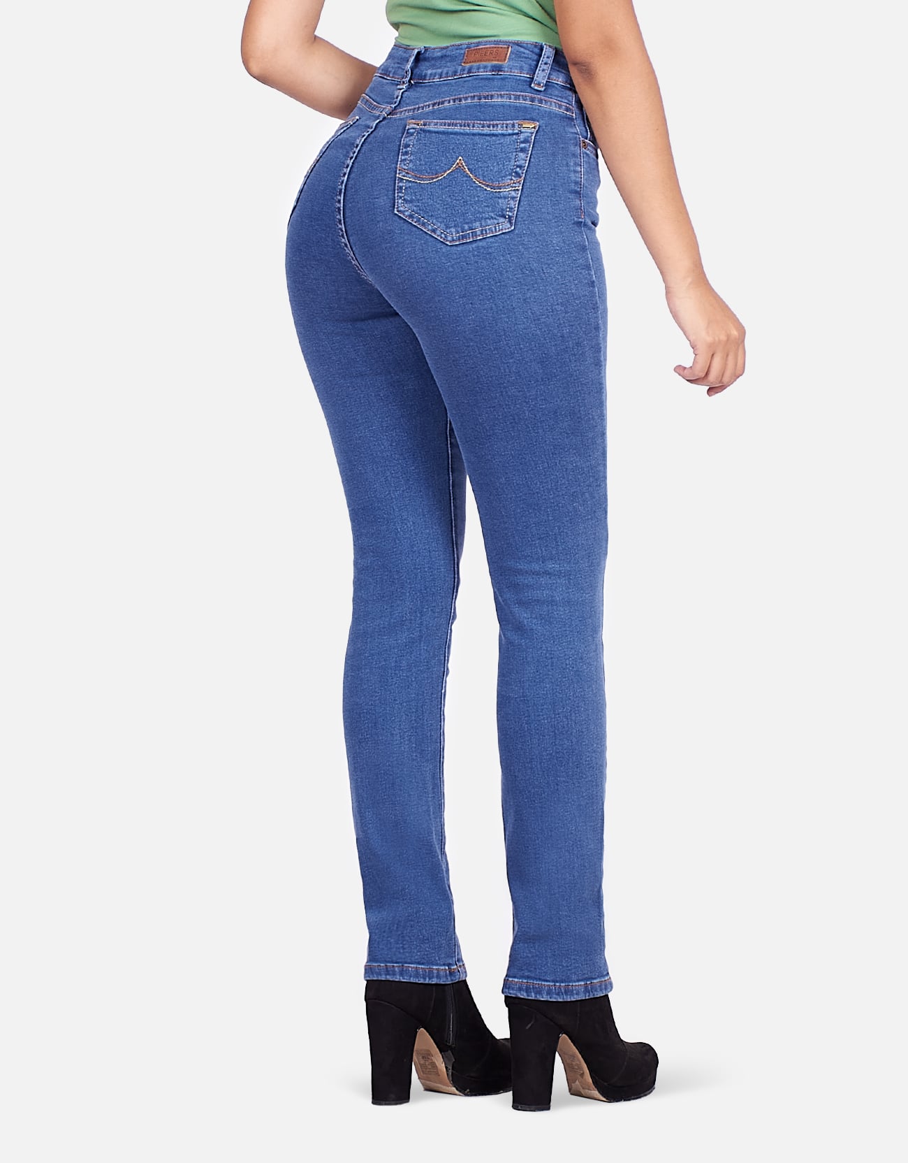 JEANS MUJER PIEERS CELESTE PANTALÓN ELLEN TIRO ALTO SEMI RECTO - 2