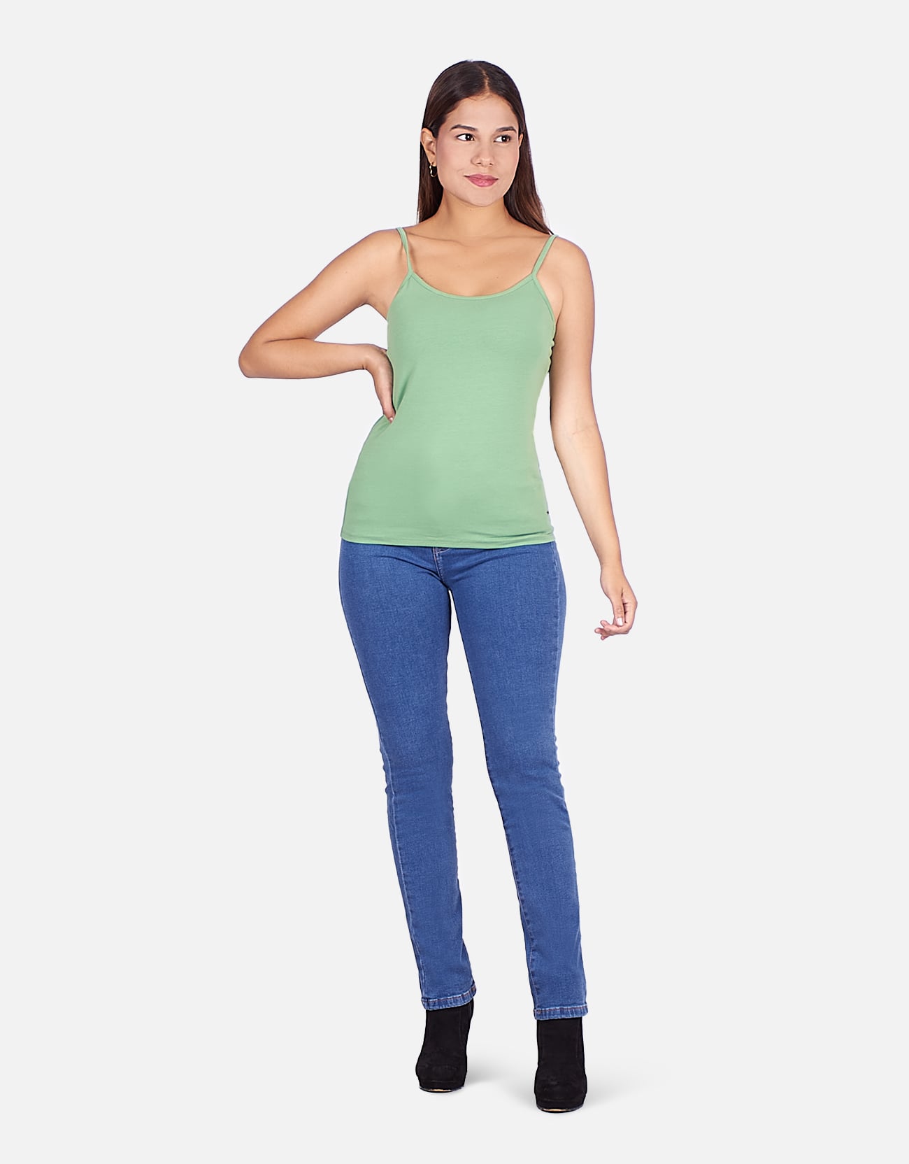 JEANS MUJER PIEERS CELESTE PANTALÓN ELLEN TIRO ALTO SEMI RECTO - 4