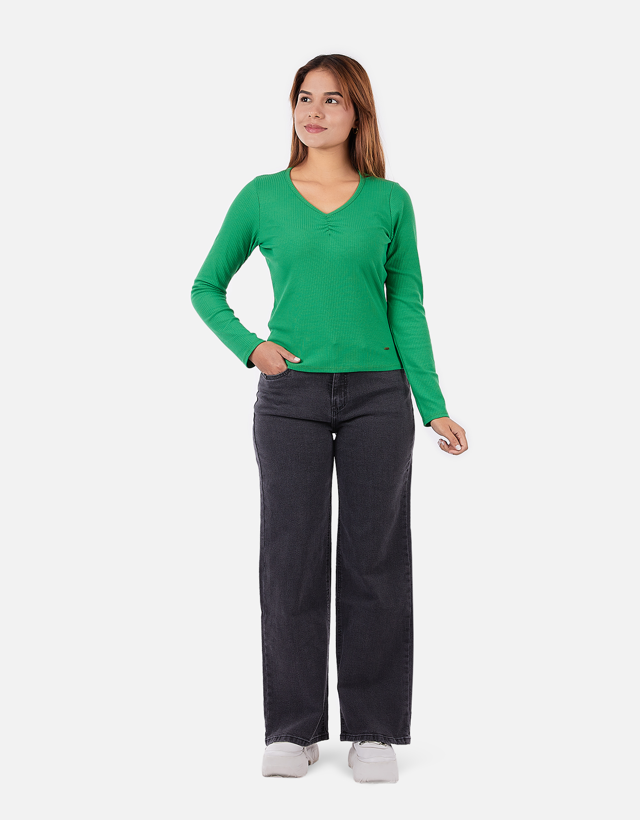 JEANS MUJER PIEERS GRIS PANTALÓN KALILA TIRO ALTO - 6