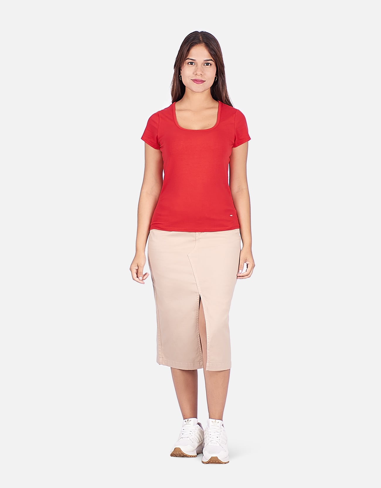 FALDA MUJER PIEERS BEIGE YORLE TIRO ALTO - 4