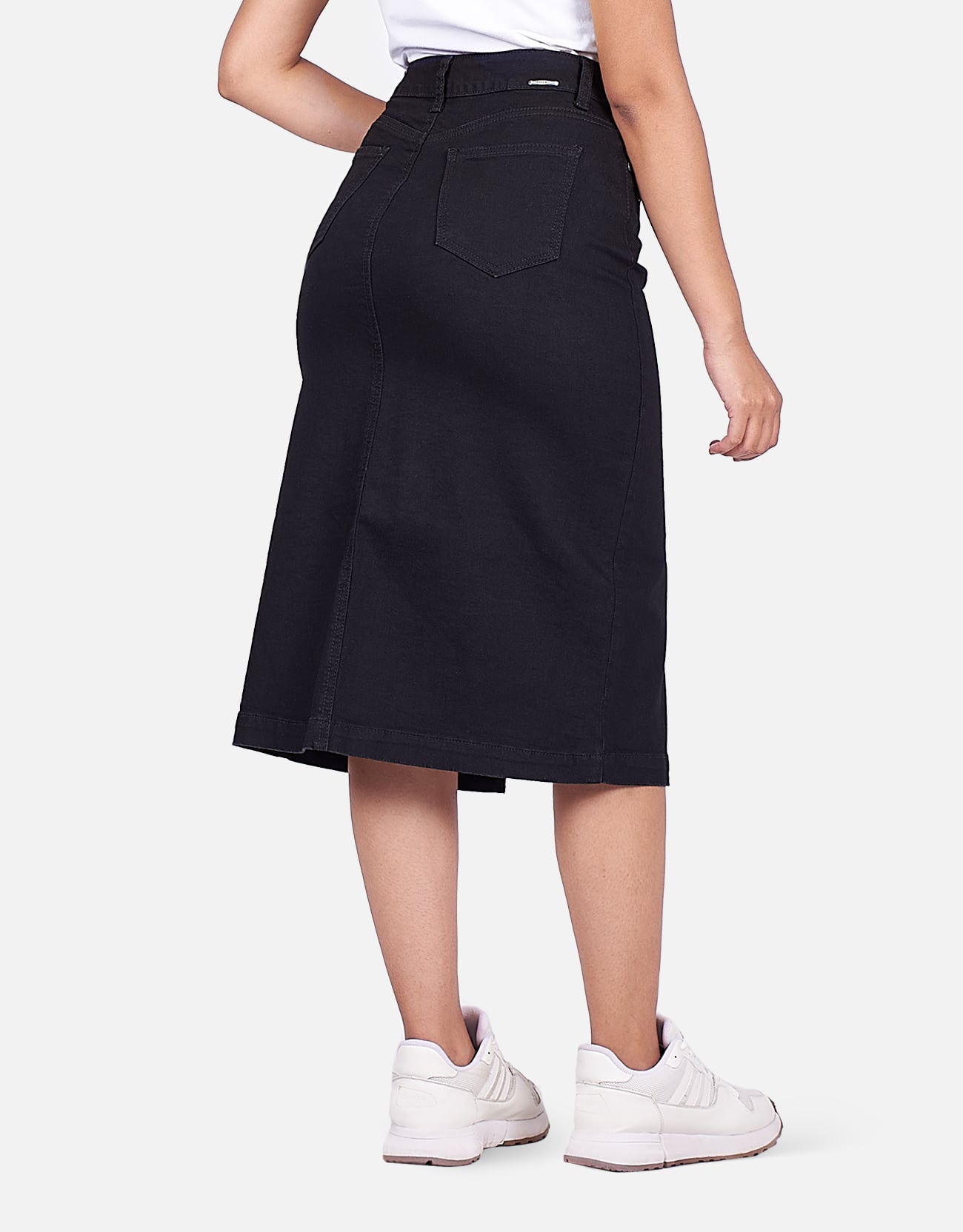 FALDA MUJER PIEERS NEGRO DHARMI TIRO ALTO - 2