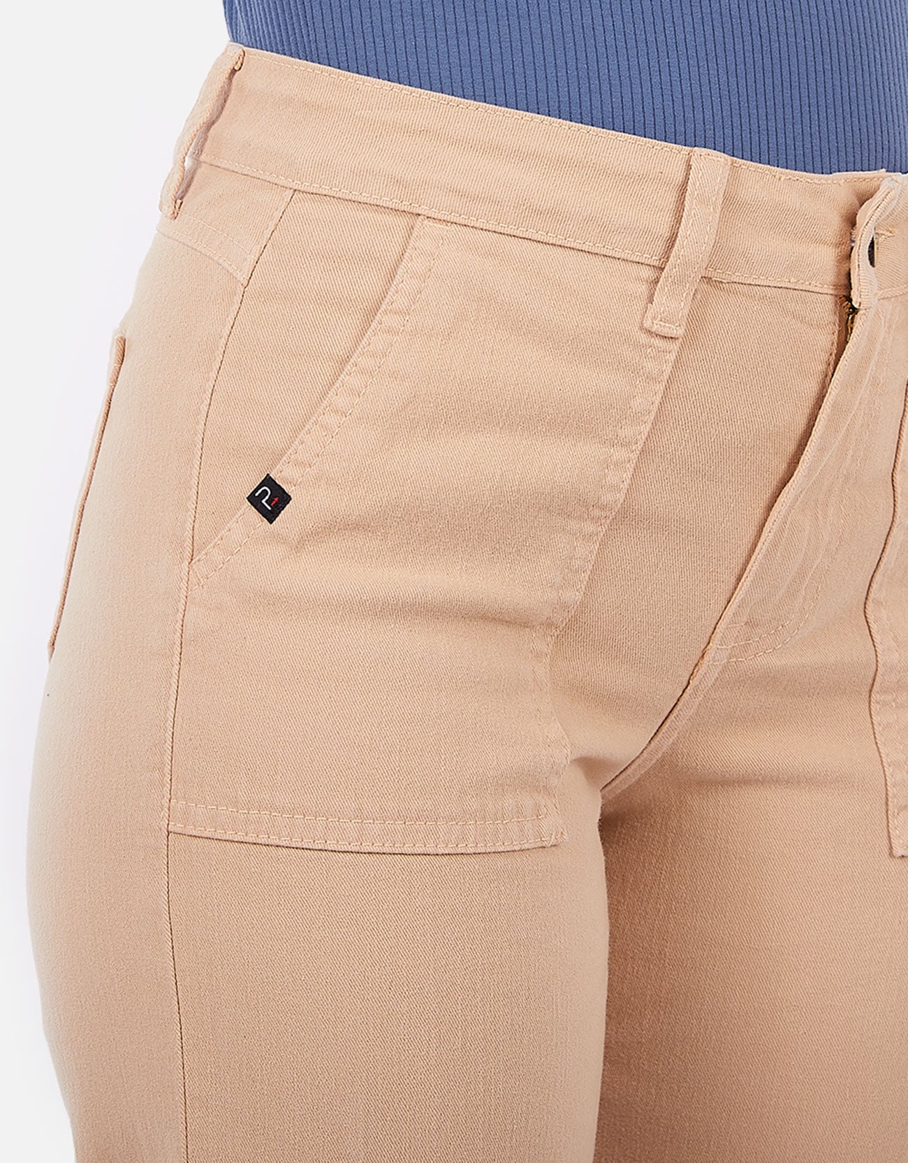 PANTALÓN MUJER PIEERS BEIGE YEDIA TIRO ALTO CULOTTE - 3