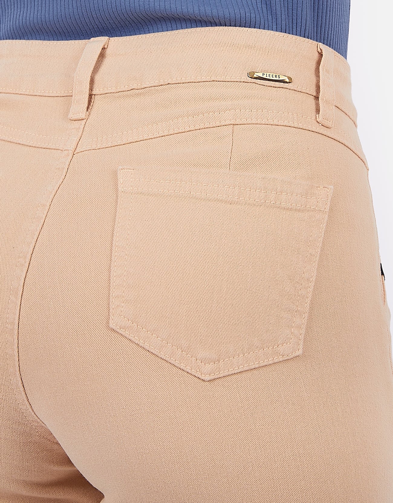 PANTALÓN MUJER PIEERS BEIGE YEDIA TIRO ALTO CULOTTE - 4
