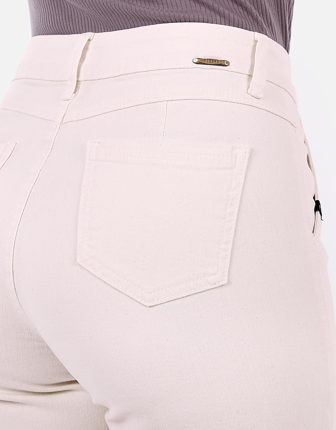 PANTALÓN MUJER PIEERS HUESO YEDIA TIRO ALTO CULOTTE - 4