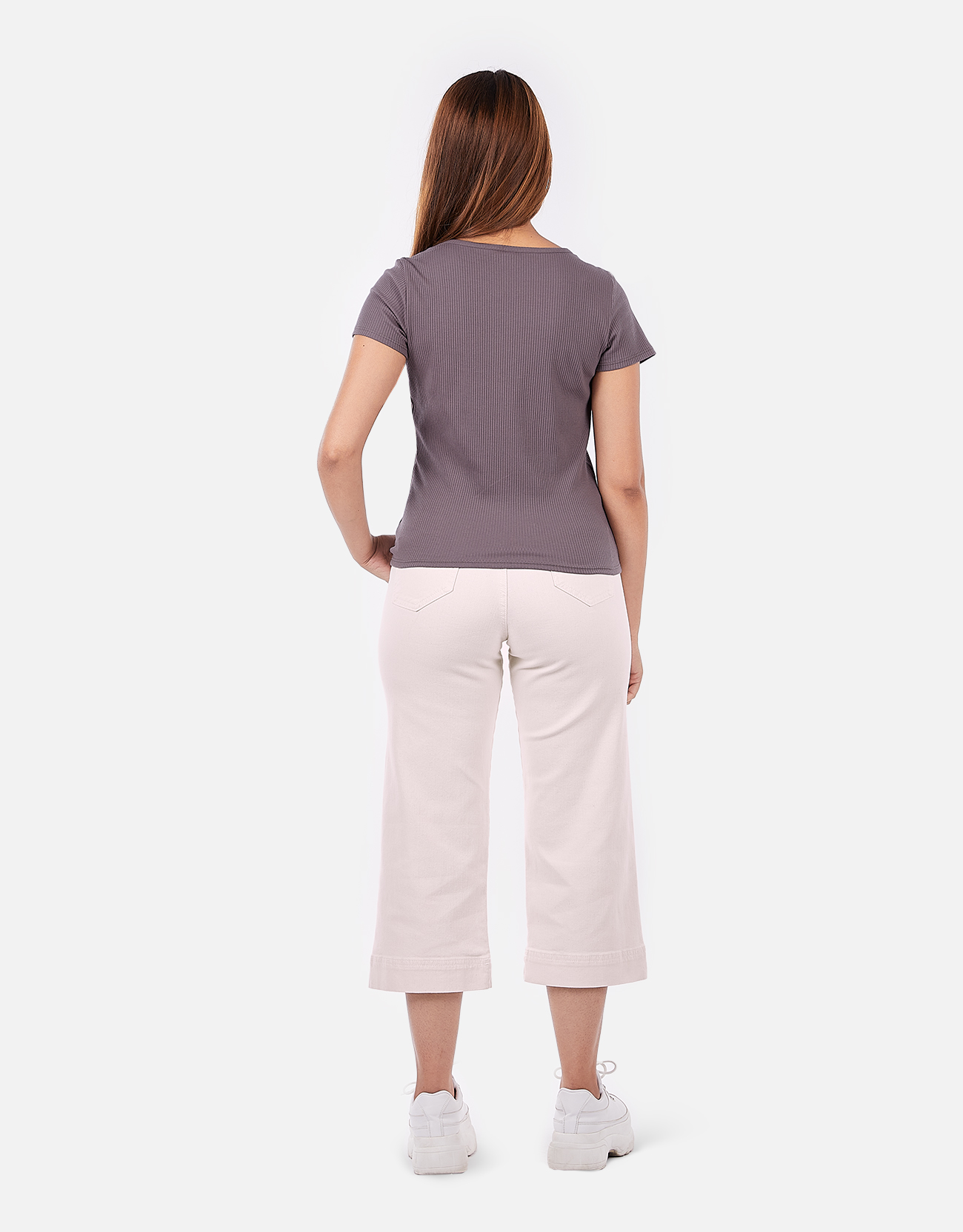 PANTALÓN MUJER PIEERS HUESO YEDIA TIRO ALTO CULOTTE - 6