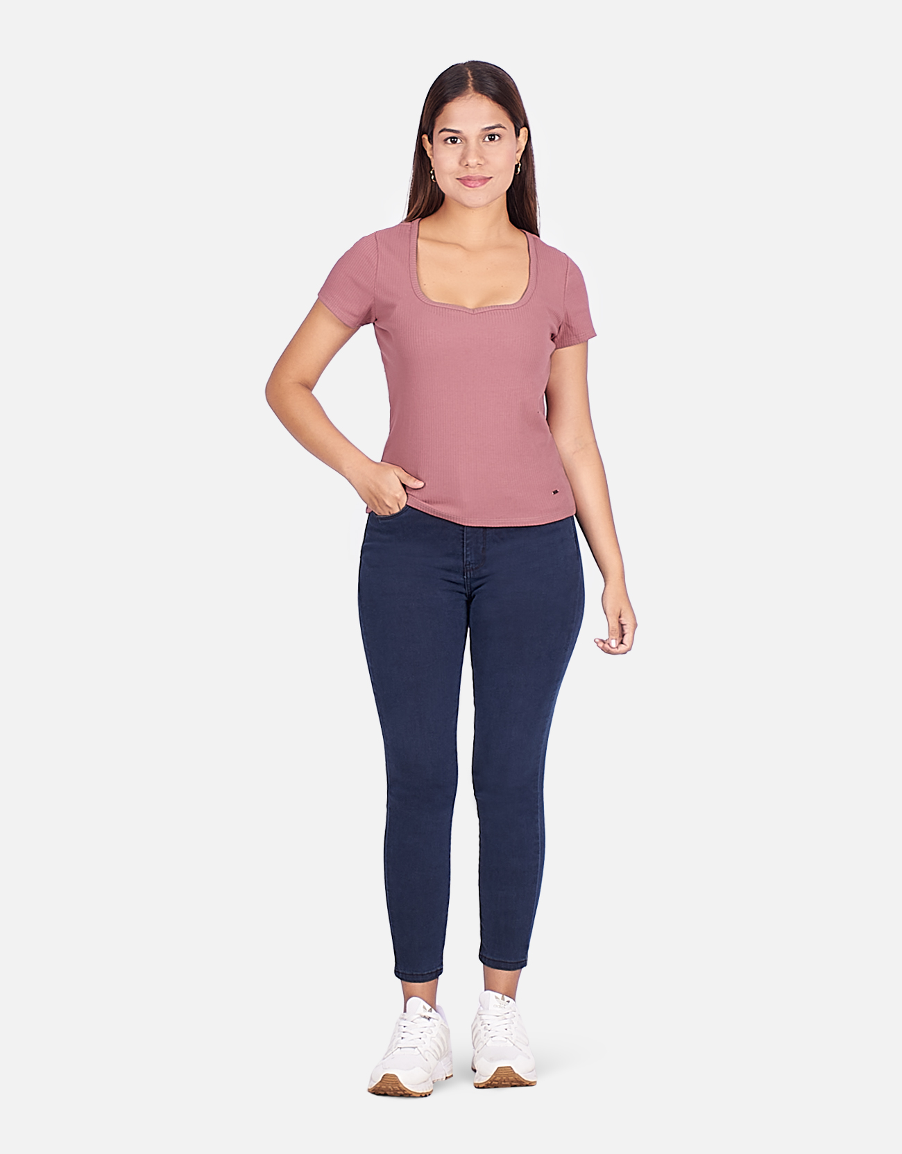 JEANS MUJER PIEERS AZUL PANTALÓN GELI TIRO ALTO - 4