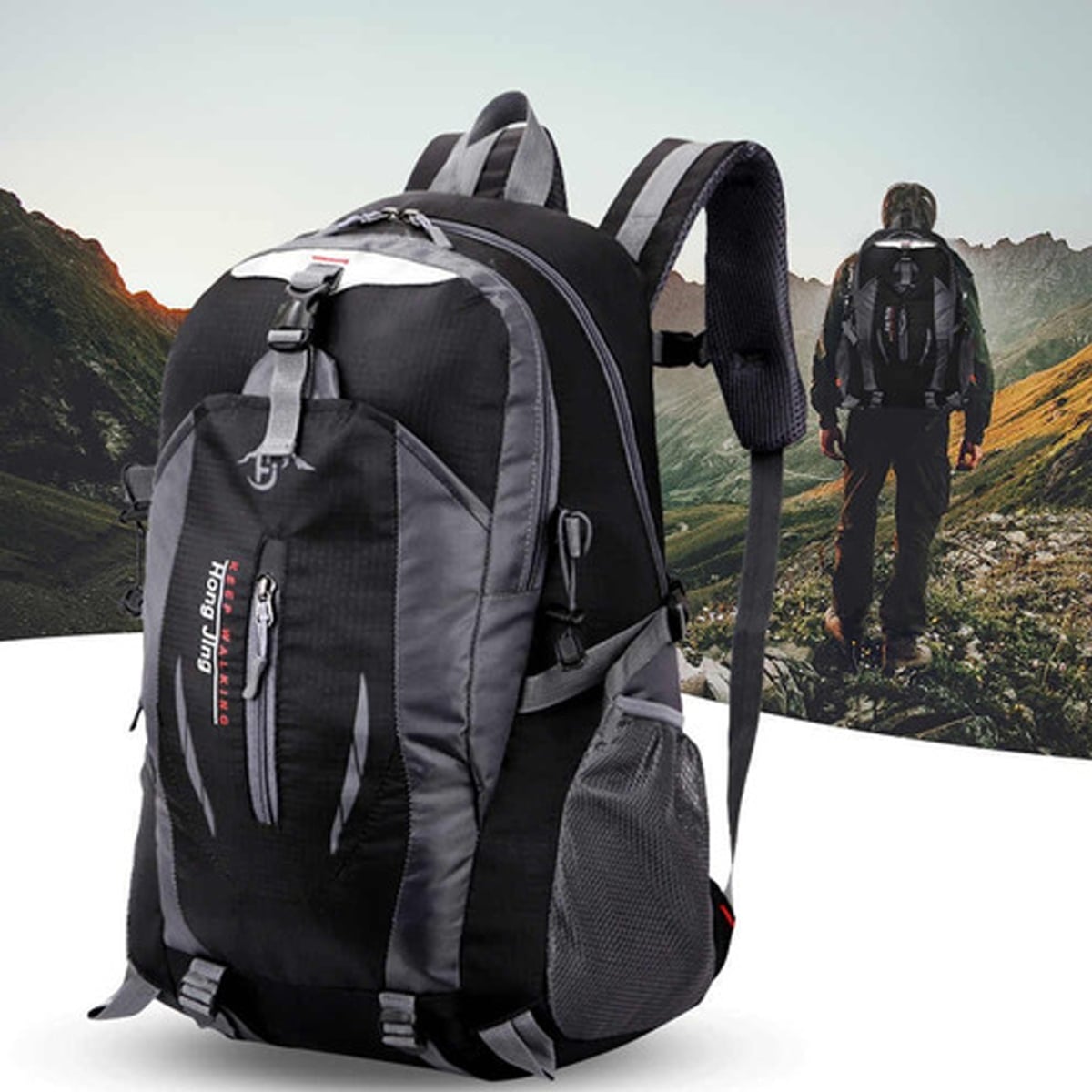 MOCHILA DEPORTIVA SPORT LAPTOP MORRAL VIAJE CAMPING NEGRO - 3