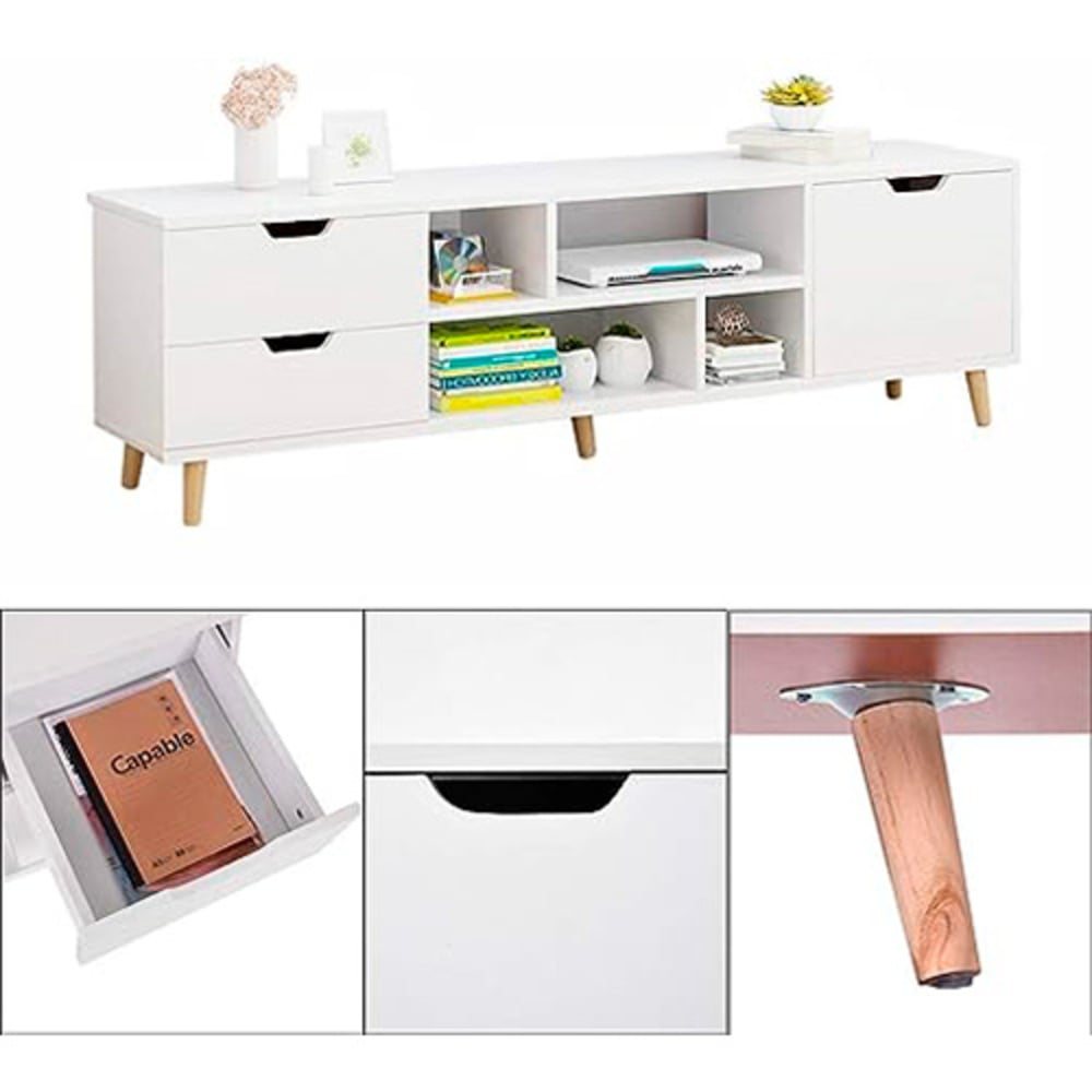 MUEBLE TV CENTRO DE ENTRETENIMIENTO MUEBLE MINIMALISTA ESTANTE - 3