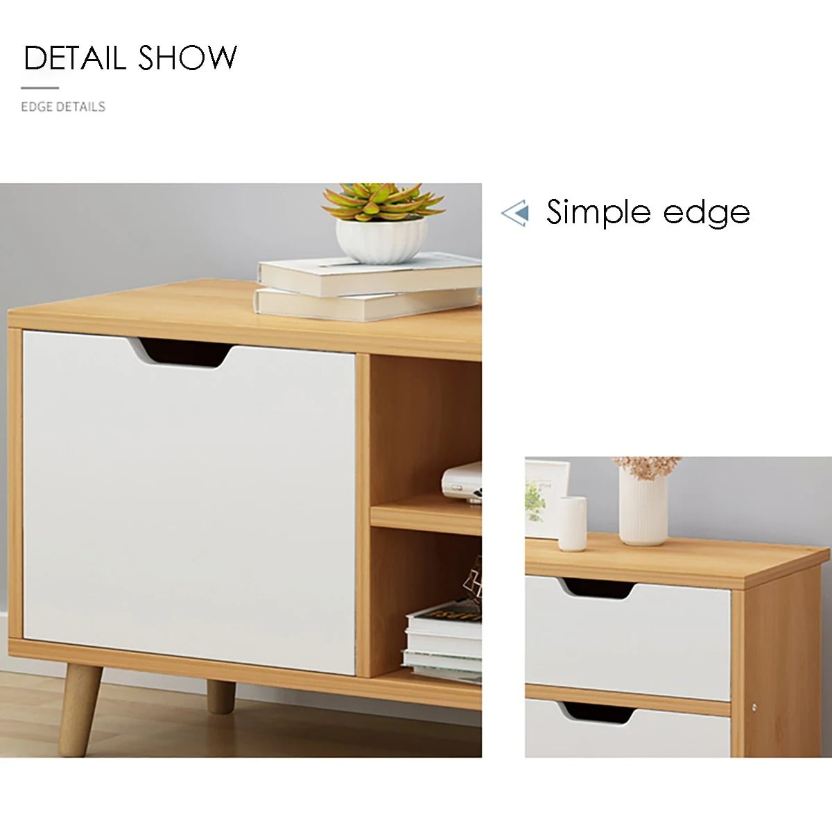MUEBLE TV CENTRO DE ENTRETENIMIENTO MUEBLE MINIMALISTA ESTANTE - 6